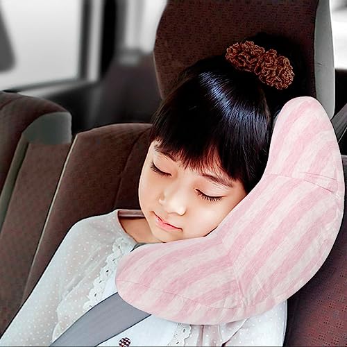 Image of Kids Car Seat Travel Neck Pillow Soft Neck Support Cushion Car Seat Belt Cover Cushion Pillow Car Seatbelt Shoulder Pad Head Neck Support Pillow Seat Strap Pillow for Car Airplane Pushchair Travel