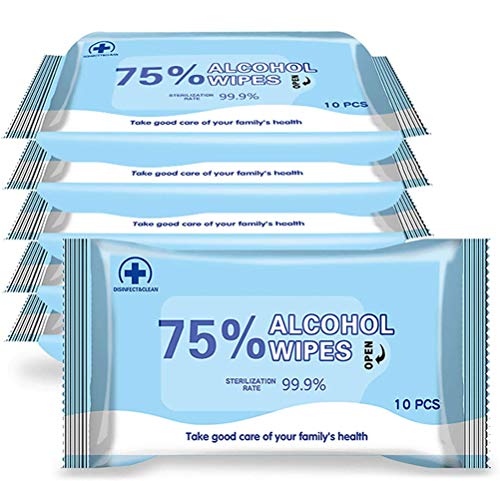 (500 Pack) Cleansing Wet Wipes - 75% Alcohol Cotton Slices Sterile Gauze Pads