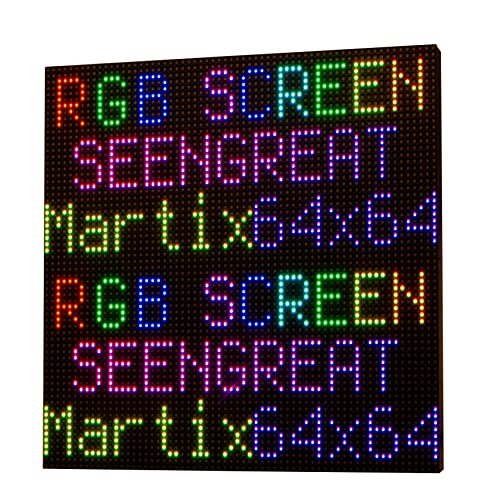 xicoolee RGB Matrix LED Display Panel 64x64, 3mm Pitch, 4096 RGB LEDs, High Brightness & Resolution, Compatible with Raspberry Pi, ESP32, Arduino by xicoolee - Used condition - US$32.74