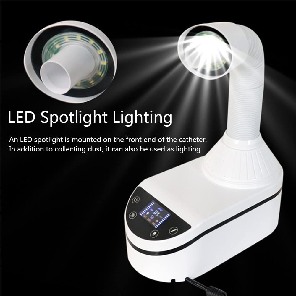 Colector De Polvo De Alta Potencia Dental De 230 W, Aspiradora De Manicura De Velocidad Ajustable con Luz, Aspiradora Multifunción De Bajo Ruido, Equipo De Laboratorio Dental