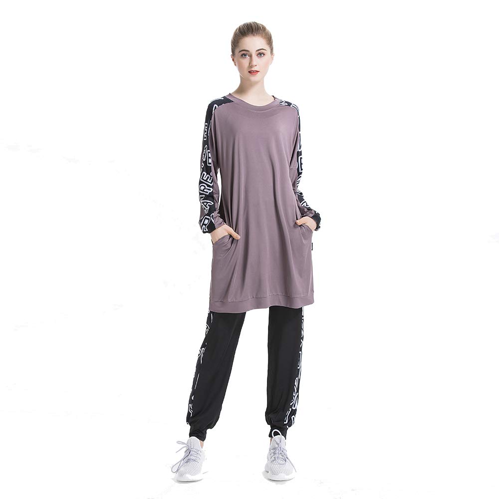 ziyimaoyiMuslims Tracksuits Women Islamic Tracksuit Muslimah Sweatshirt Sets
