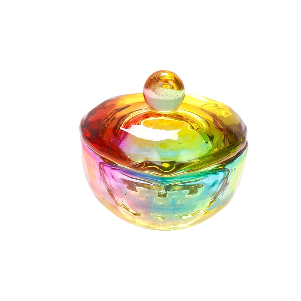 2er Set Mini Maniküre-Schälchen Aus Glas - Für Nagellack, Acryl & Monomerflüssigkeit - 3x3 Cm