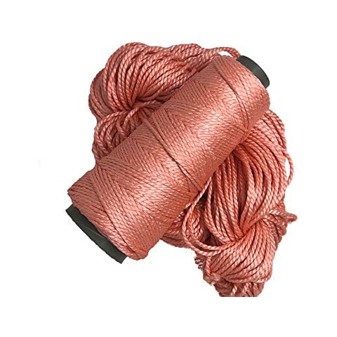 Knitsilk 2 ply Mulberry Silk Yarn in Cones, 50 Grams, 75 Yards, Great for Knitting, Crochet, Jewellery Making (Blush Pink) Cover