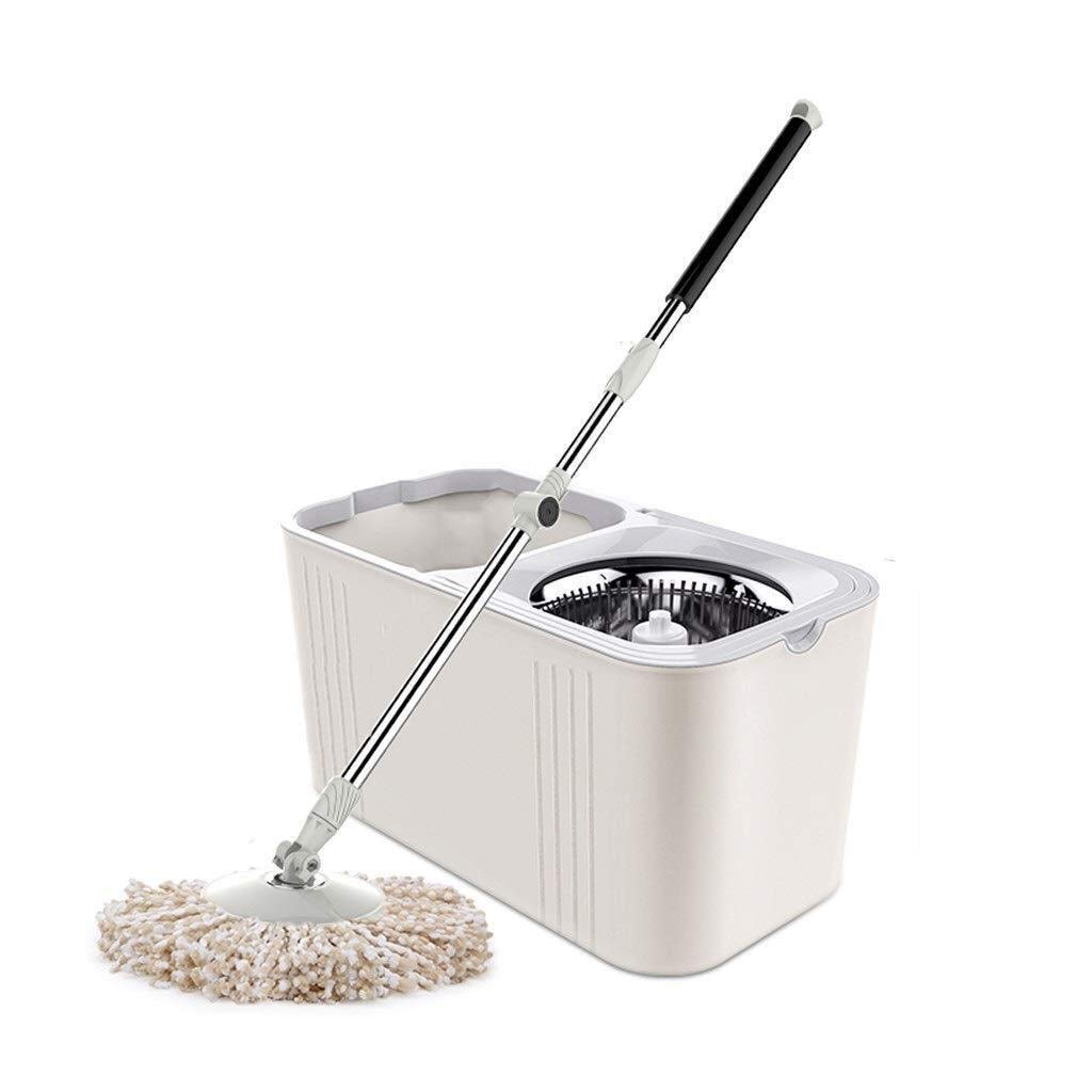 Mop Microfibra Spin Mop And Bucket Set Wet And Dry Dual Use Girevole 180 Gradi Uso Domestico con 6 Teste mocio