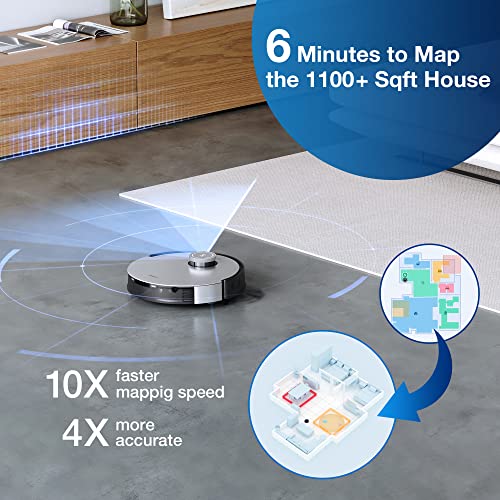 Image of ECOVACS DEEBOT X1 OMNI Robot Vacuum Cleaner, Auto Mop Washing /Hot Air Drying /Water Refilling /Auto-Emptying, 260 min, 3875 sqft, Dual Mops, 3D Maps, Live Monitoring & Video Call, YIKO Voice Interaction