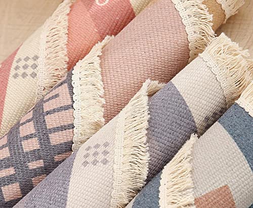 Non Slip Low Pile Desk Chair Mat For Hardwood Floor Carpets,Decorative Round Rug With Tassels,Anti-Slip Multi-Purpose Chair Protector For Computer Rolling Chair,Chair Carpet #TOP4