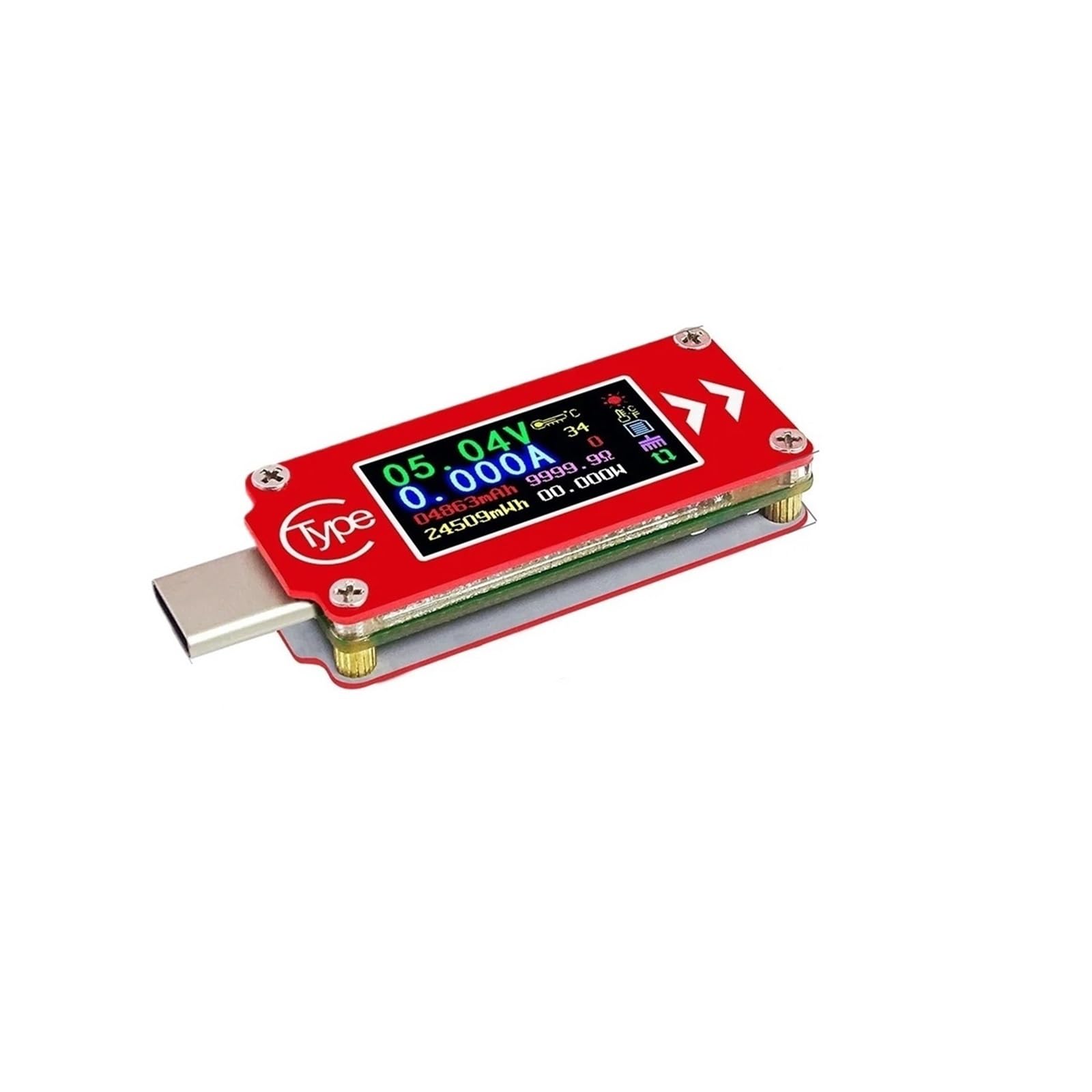 JJKKOZVQF TC64 Type-C color LCD USB Voltmeter ammeter voltage current meter multimeter battery charge power bank USB Tester