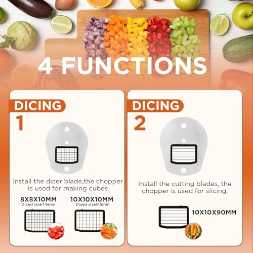 Picadora eléctrica multifuncional de vegetales 4 en 1 miniatura 3