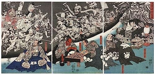 Impression d'affiches de prestige l'araignée terrestre de Kuniyoshi sur toile 60x90cm