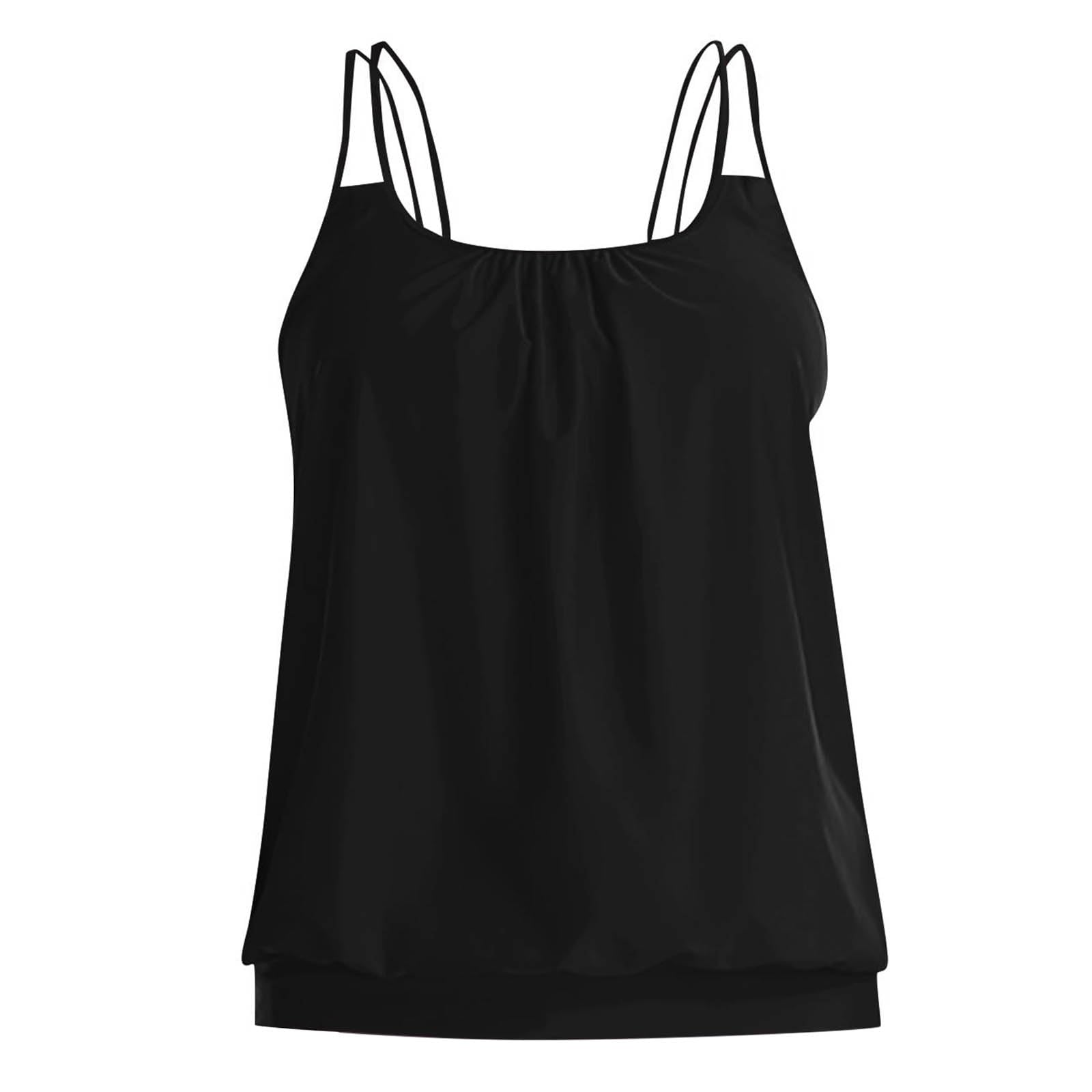 Tankinis Tallas Grandes Trajes de Baño para Mujer Dos Piezas Estampado Reductores con Bolsillos