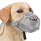 SHUOHONG Hunde Maulkorb, Nylon-Mesh, Atmungsaktiv und Bequem, Maulkorb Mittlere Hunde mit Verstellbaren Trägern (Grau-M)