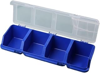 EasyByMall Kleinteilemagazin mit 30 Schubladen Transparent Stapelbar(Blue)