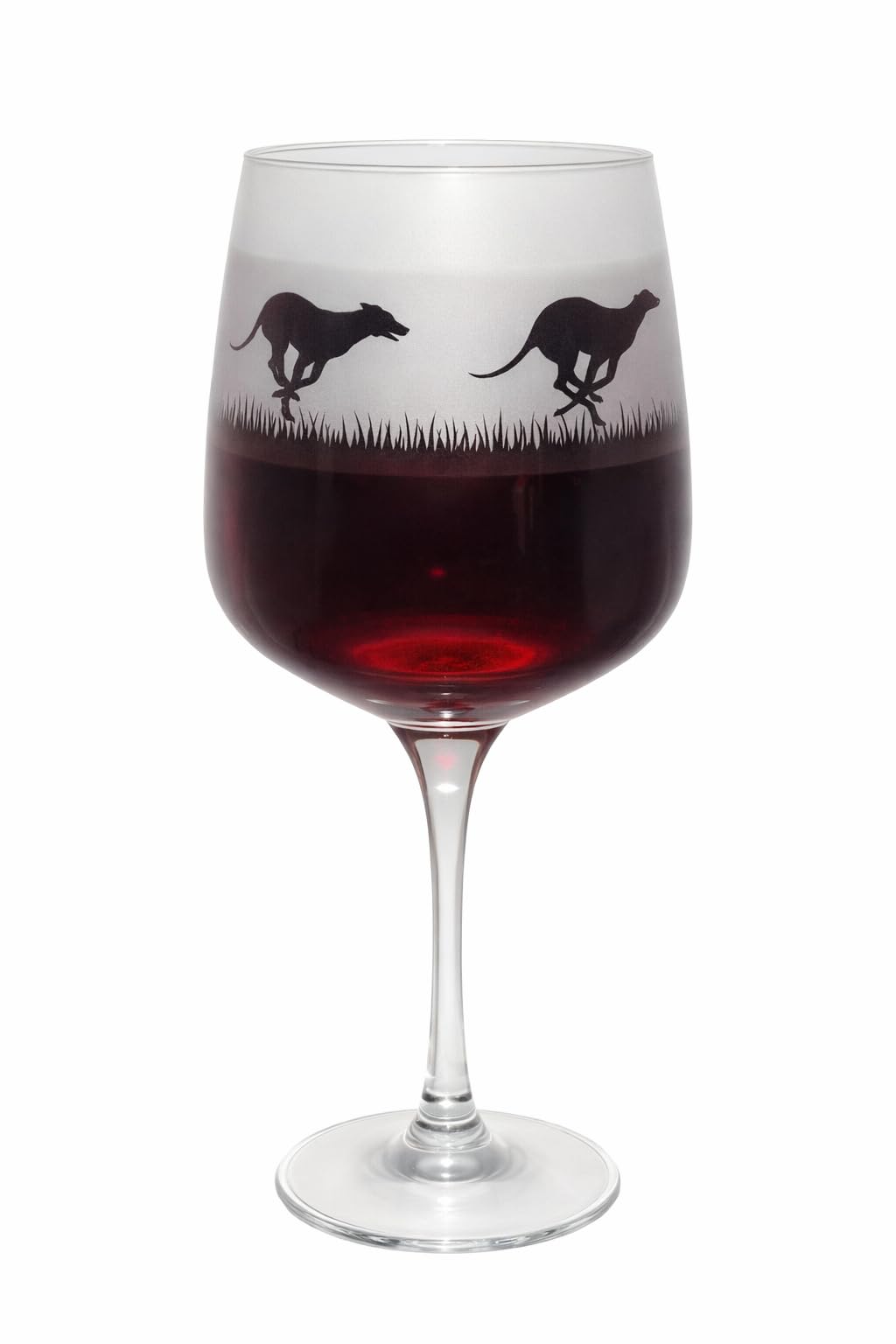 Beautiful 'Greyhound' Hand Etched Stemmed Wine Glass - Lovely Greyhound Owner Gift!
