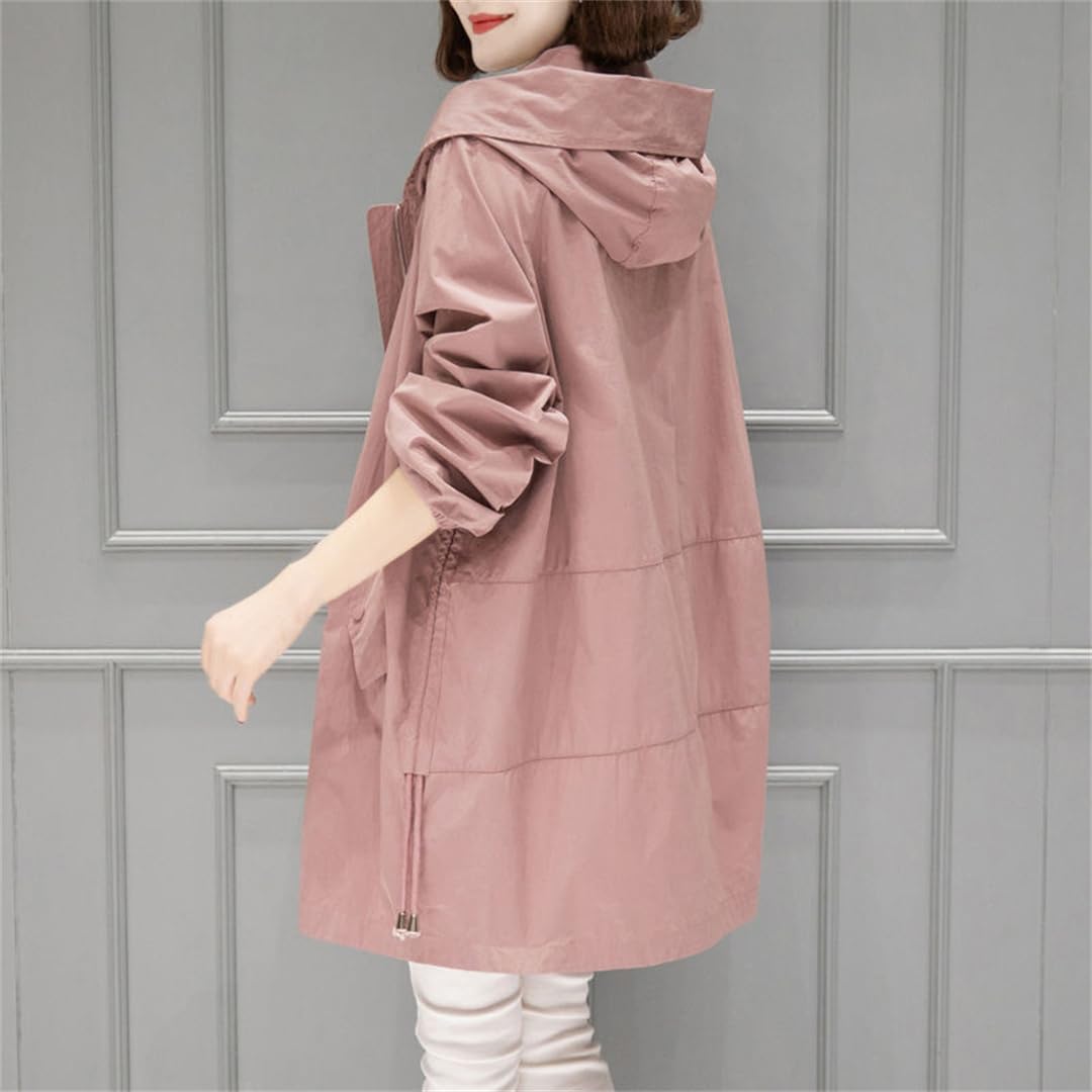 Primavera E Autunno Trench Donna Di Media Lunghezza Cappotto Sciolto Sottile Giacca A Vento Donna