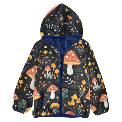 CHIFIGNO Girls Boys Fleece Hoody Jacket Kids Hoodies Toddler Boy Winter Clothes for Toddler Kids with Pockets