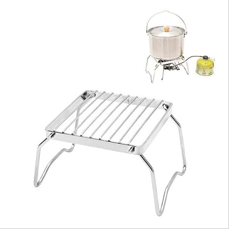 Amazon Co Jp Lulaa ミニ バーベキューラック 多機能焼き網 焚き火テーブル ステンレス製 ベーキングトレイ バーベキュー用網 折りたたみ キャンプ q アウトドア レジャー スポーツ アウトドア