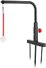 Outdoor Golf Hitting Swing Training Tool | Professional Golf Ball Chipping Practice Hitting Tool Golf Swing Trainer Adjustable Practice Aid with Auto Ball Return for Home & Garden