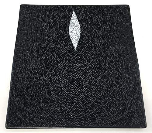 Julie Genuine Real Stingray Skin Leather One Eye Checkbook Long Black Wallet4