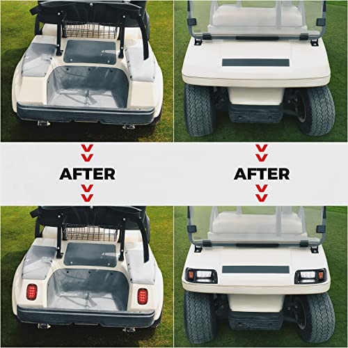 Kemimoto Deluxe Ds Golf Cart Led Light Kit Compatible With Club Car Ds 1993-Up, 12V Street Legal Light Kit, Upgrade Led Headlight And Taillight With Turn Signals Hazard Light Switch, Horn, Brake Pad #TOP1