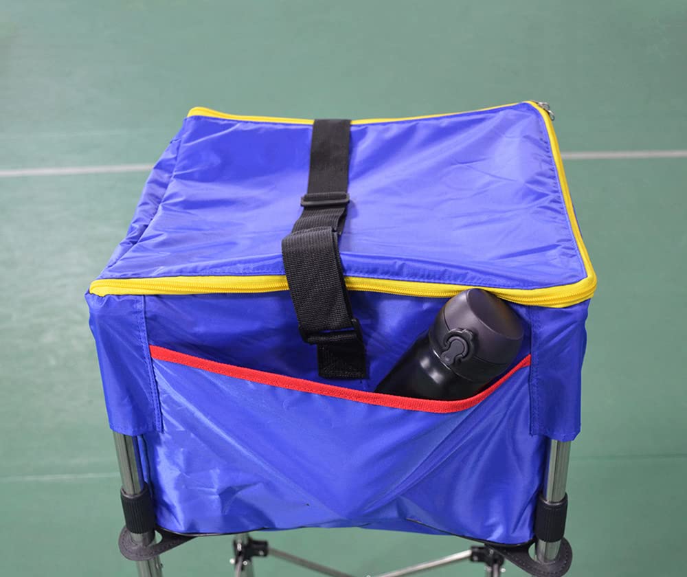 Cestino per palline da tennis, multifunzione, rimovibile, con ruote, adatto per palestra, campo da tennis