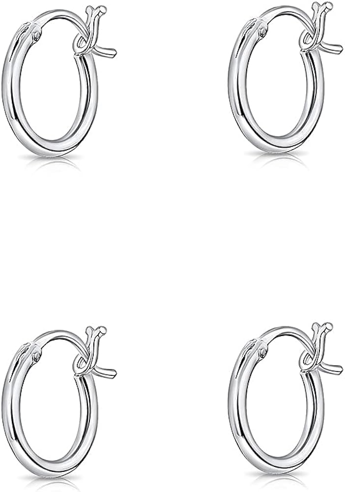 Paio Orecchini A Cerchio 925 Vero Argento Spessore 2 MM 12,14 - Foto 7