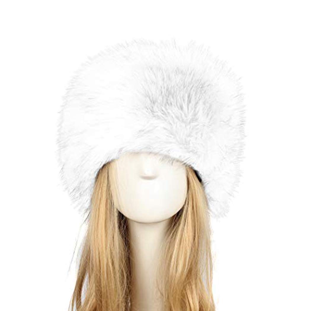 Old DIrdOld Dlrd Russian Hat,Winter Faux Fur Hats for Women,Warm Russian Cossack Style Hat for Ladies