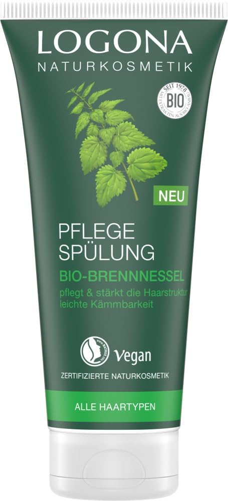 Organic Nettle Care Conditioner, Natural Conditioner for Any Hair, Intensive Care for Soft Hair, Improved Combability, Vegan & Silicone-Free, 200 ml