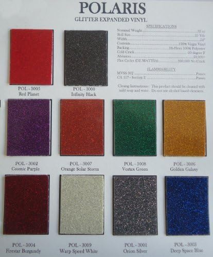 Polaris Glitter Vinyl Red Planet 56 Inch Fabric by The Yard (F.E.