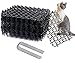 Anti-Chat avec Pointes 12Pcs Pointes Anti-Chat Chat Scat Tapis Chat en Plastique Pointe Prickle Bande de Protection des végétaux Net extérieur Jardin Clôture Ferme