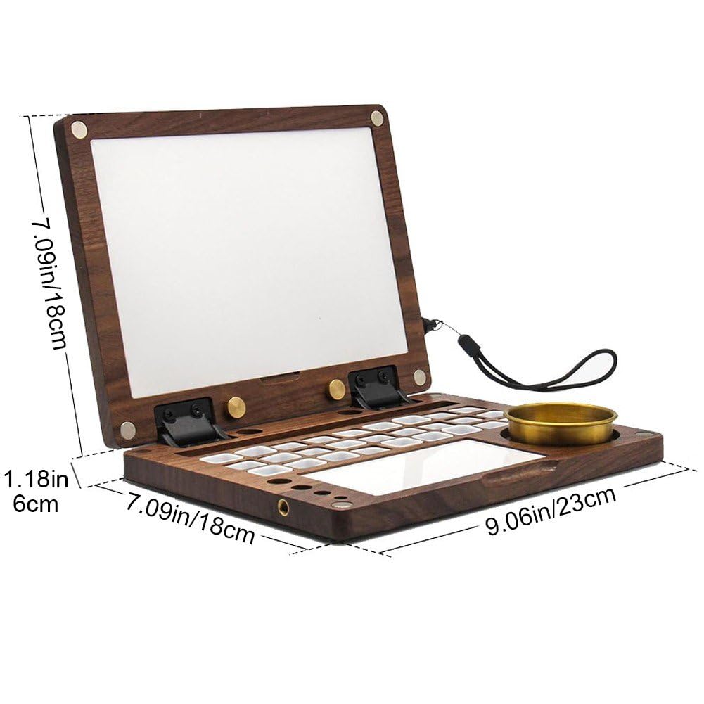 Paleta Portátil, Paleta De Madera, Caja De Pintura Óleo Multifuncional, Paleta De Cuaderno De Bocetos, Herramienta De Pintura De Acuarela para Viajes Aire Libre para Estudiantes