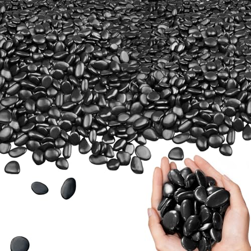 Garrdeen 45LB Black Polished River Rocks