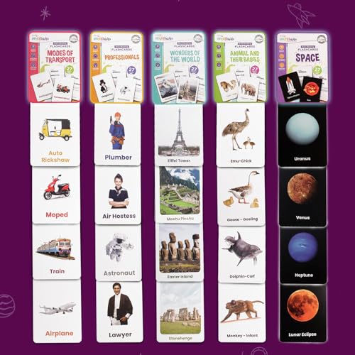 Image of Intelliskills Premium 15-in-1 Brain Boosting Flash Cards for Kids, Flash Card for 1+ Year Old Baby, Montessori Educational Toys for Girls /Boys, Fun Learning Activities, Birthday Gift (420 Flash Cards)