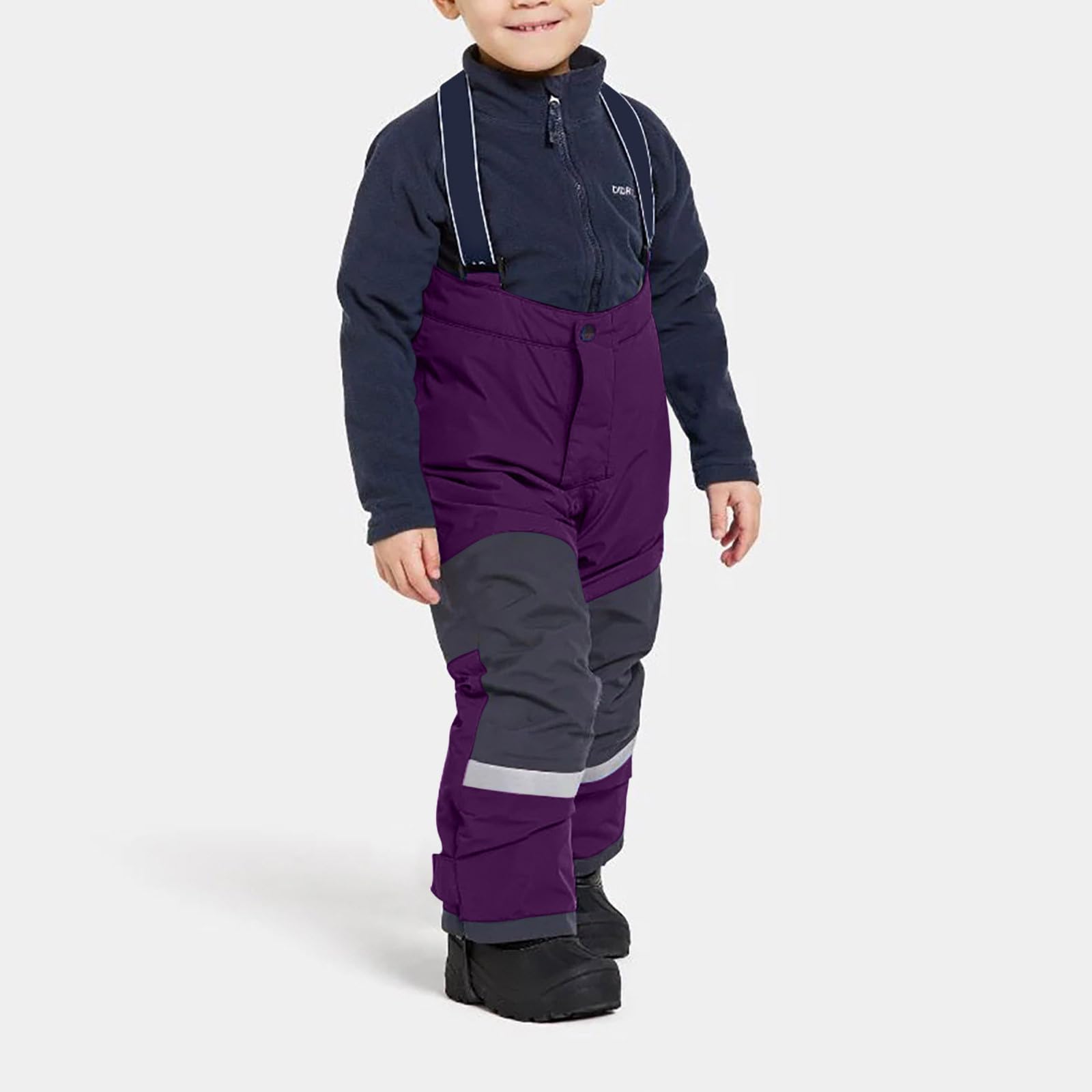 AACH 2025 Kinder Skianzug Jungen mit Kapuze Skioverall Winddichte Wasserdichte Schneeoverall Mädchen Warmer Schneeanzug Dickere Winter Daunenjacke mit Reflektierenden Streifen Skibekleidung