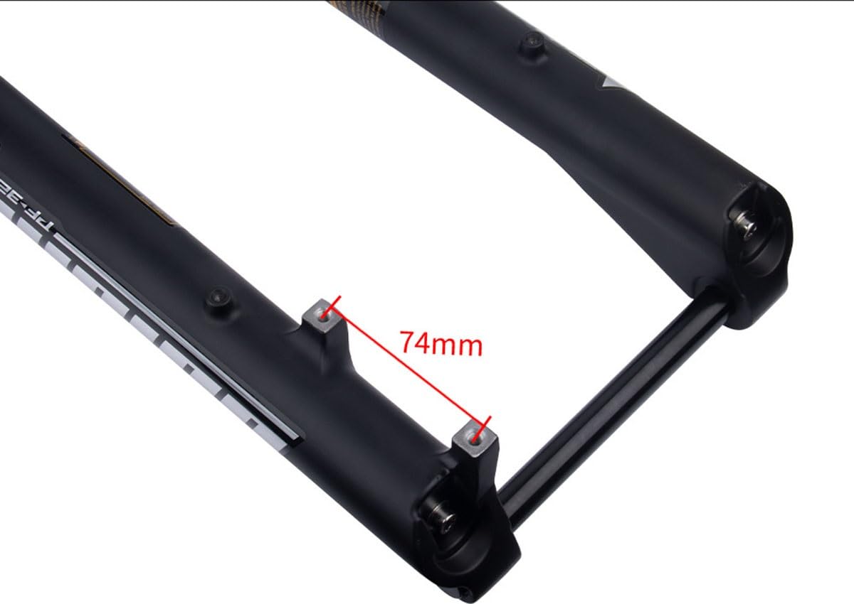 Widelec przedni Fatbike 26 cali z hamulcem tarczowym 1-1/8" prosty widelec pneumatyczny BMX QR 135 mm do opon 4.0 E-Bike widelec przedni MTB 115 mm skok sprężyny nadaje się na śnieg, plażę, rower XC