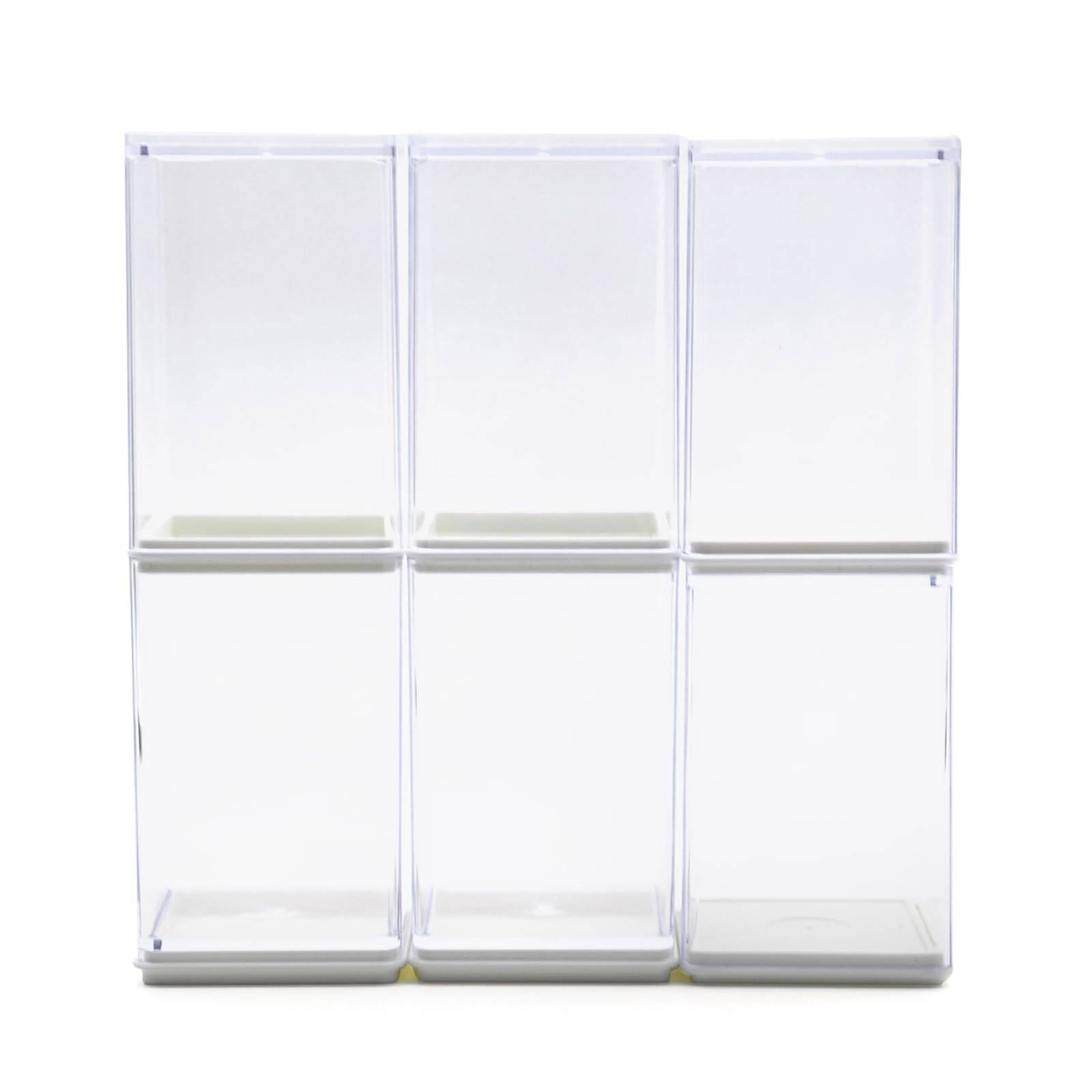 6 PCS Small Display Case for Mini Figures Clear Blind Box for Mini Collectibles-Figures, Stackable Miniature Display Box Dustproof Clear Storage Box