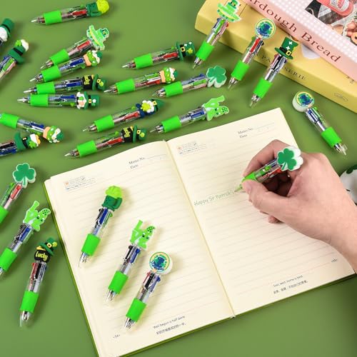 Set 50 bolígrafos multicolor 4 en 1 Día de San Patricio miniatura 4