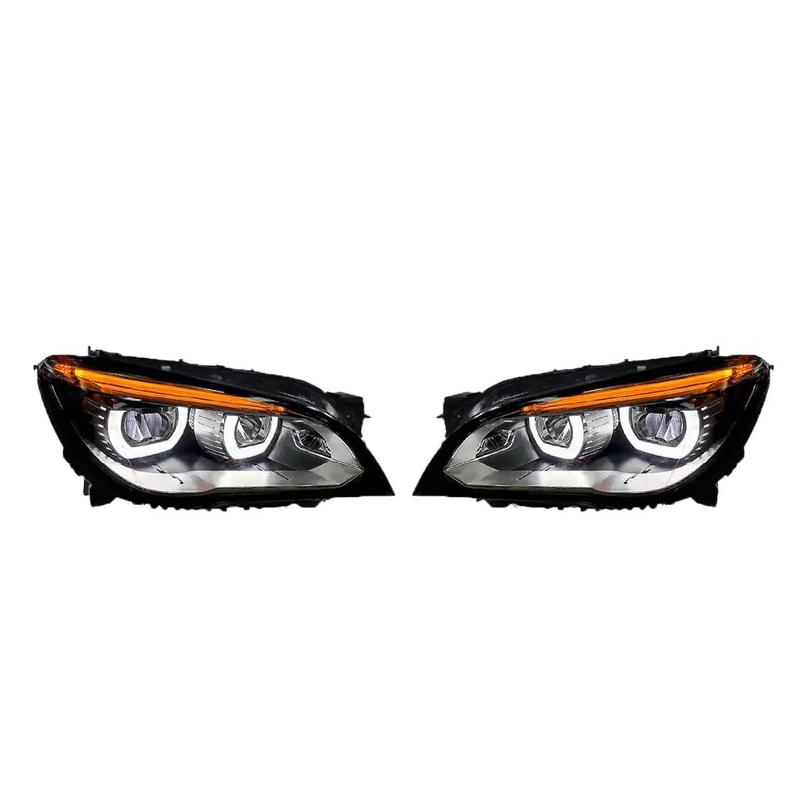 Gruppo Faro per Auto BMW F01 F02 730i 735i 2009-2015 Faro Completo per Auto Lampada Frontale DRL Indicatore di direzione Lente proiettore