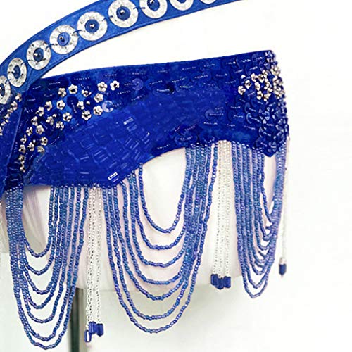 oshhni Cinto para Fantasia Ajustável de Lantejoulas Corrente Dança Do Ventre Saia Quadril Lenço Cint