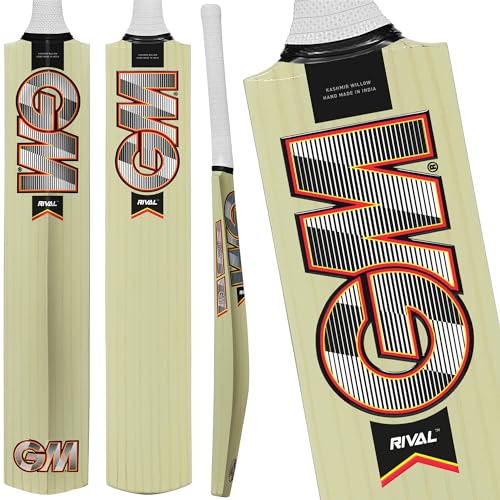 Batte de cricket Rival GM en saule du Cachemire taille 5 pour junior