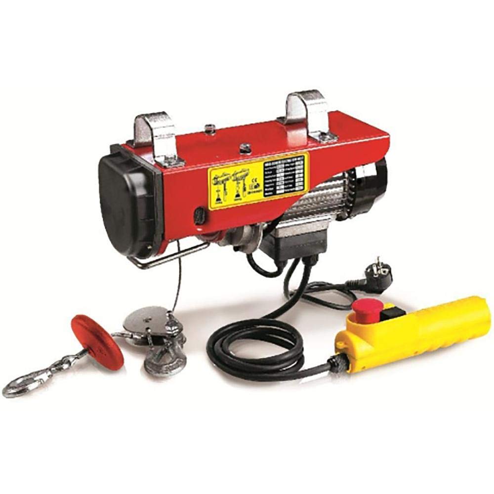 CEVIK PRO CE-P250-500 Polipasto Eléctrico 220V 1020W Capacidad 250-500kg Gancho con Cierre Control de Seguridad Protección Térmica Uso Profesional Industrial