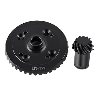 LSG 39T/12T Steel Differential Front Rear Drive Helical Bevel Gear Spiral Gear Set for 1/5 ARRMA KRATON/Outcast 8S EXB RC Upgrade Part