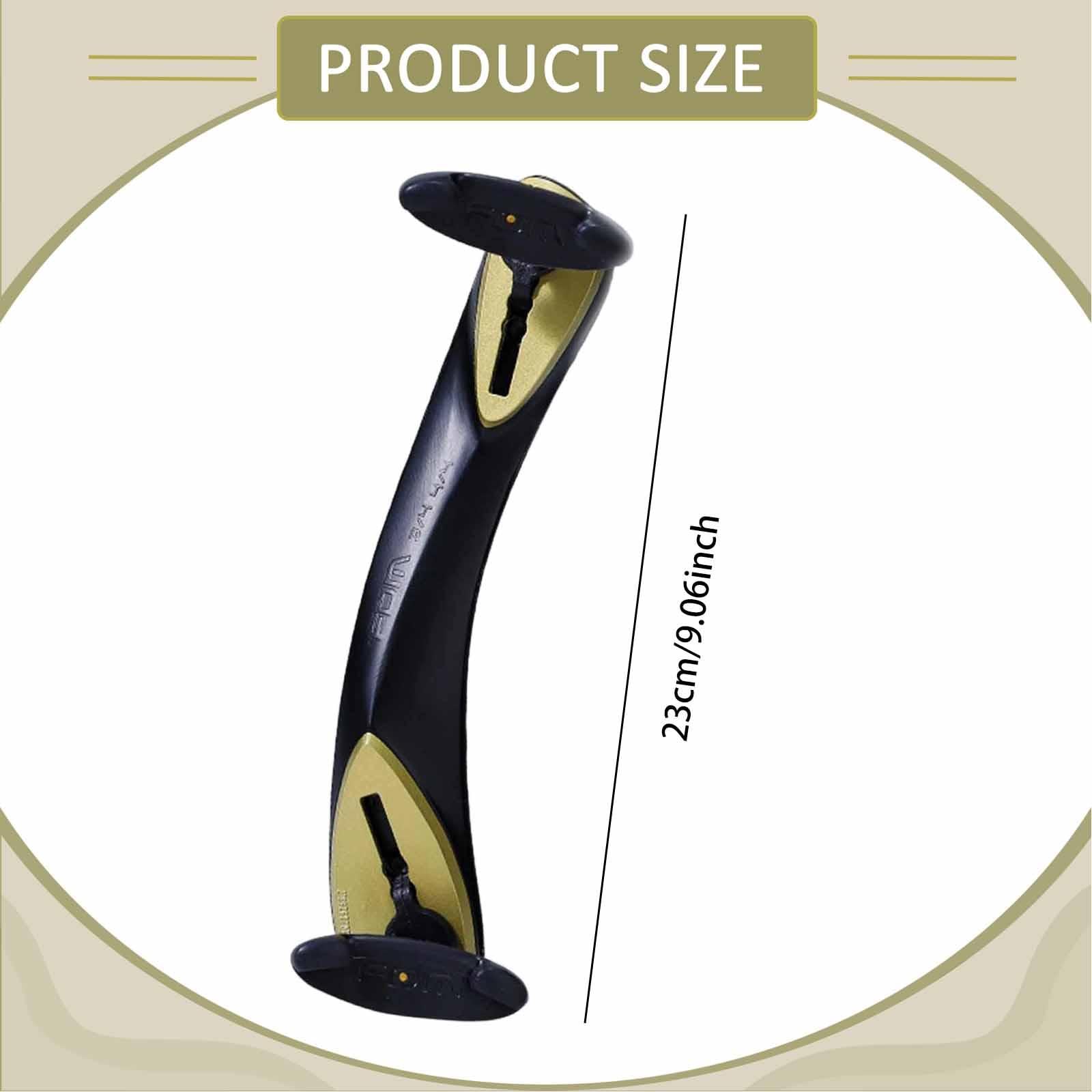 Milageto Reposacuellos para Violín con Almohadilla Plegable de Espuma EVA Pies de Goma Protectores Y Ajuste de Altura Personalizable Accesorio Ideal para, Negro