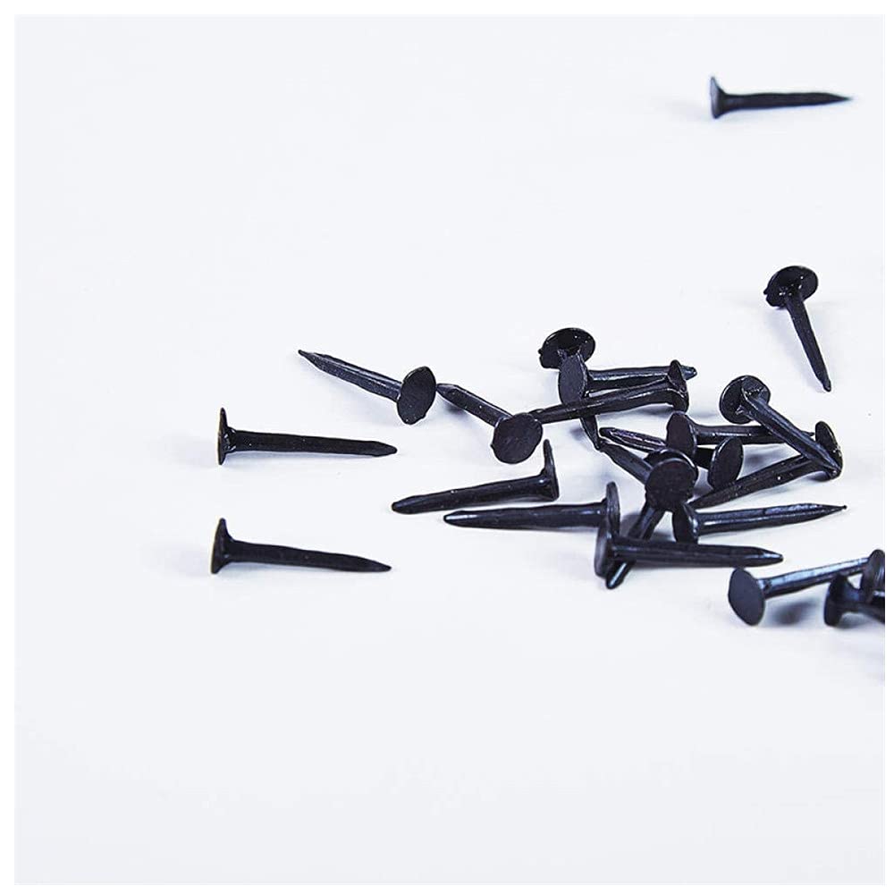 Clavos de ferretería, clavos de acero para ladrillos, Clavos de hierro negros pequeños, for clavos, for reparación calzado, aproximadamente 100 gramos - 19 mm(13mm)