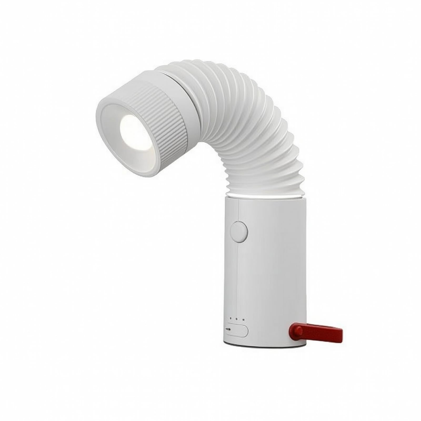 Lampada da Campeggio con Sezione Luminosa a Soffietto Portatile Lampada da Campeggio con Base Magnetica Flessibile Lanterna per Zaini, Bianco