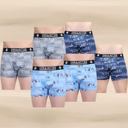 Image of Men's Nylon Stretch Printed Trunk | Ultra-Soft, Breathable Innerwear for Men | Stylish & Supportive Fit