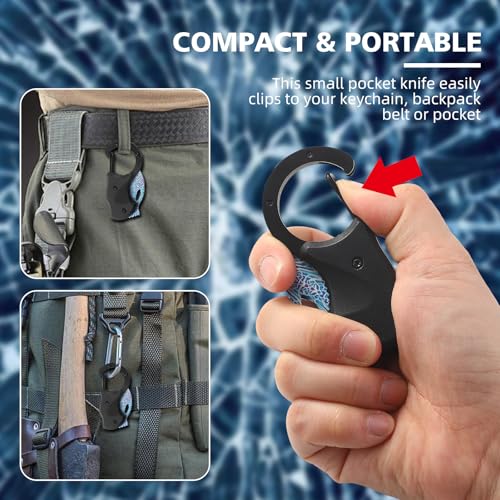 Image of Small Pocket Knife for Women Men,Cool Folding Knife Box Cutter,Folding Utility Knife with 1.38''Sharp Blade,Mini EDC Knives for Everyday Carry,Ideal Gifts for Men and Women(Lightning Texture)