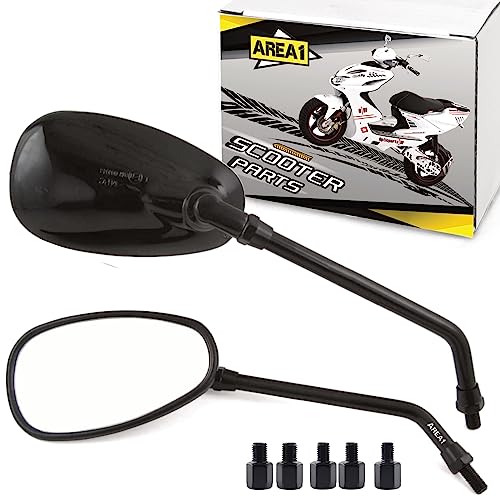 Rétroviseurs scooter universels Area1 M8 homologués CE pour Sym Niu KSR