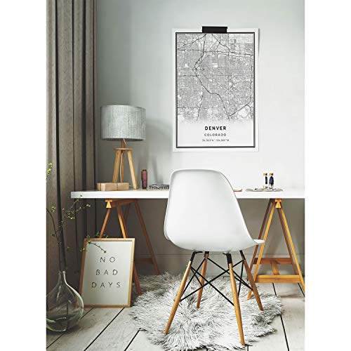 Squareious Denver Map Poster Print | Modern Black And White Wall Art | Scandinavian Home Decor | Colorado City Prints Artwork | Fine Art Posters 16X20 #TOP4