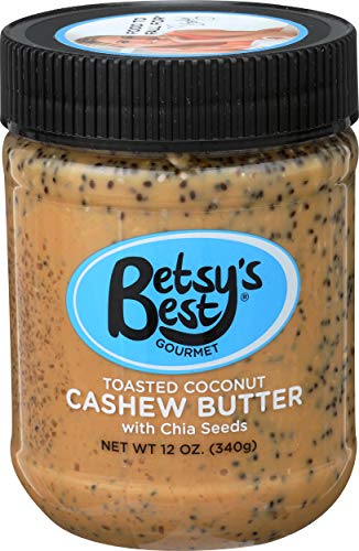 Betsy's Best, Cashew Butter Toasted Coconut Chia Seeds, 12 Ounce