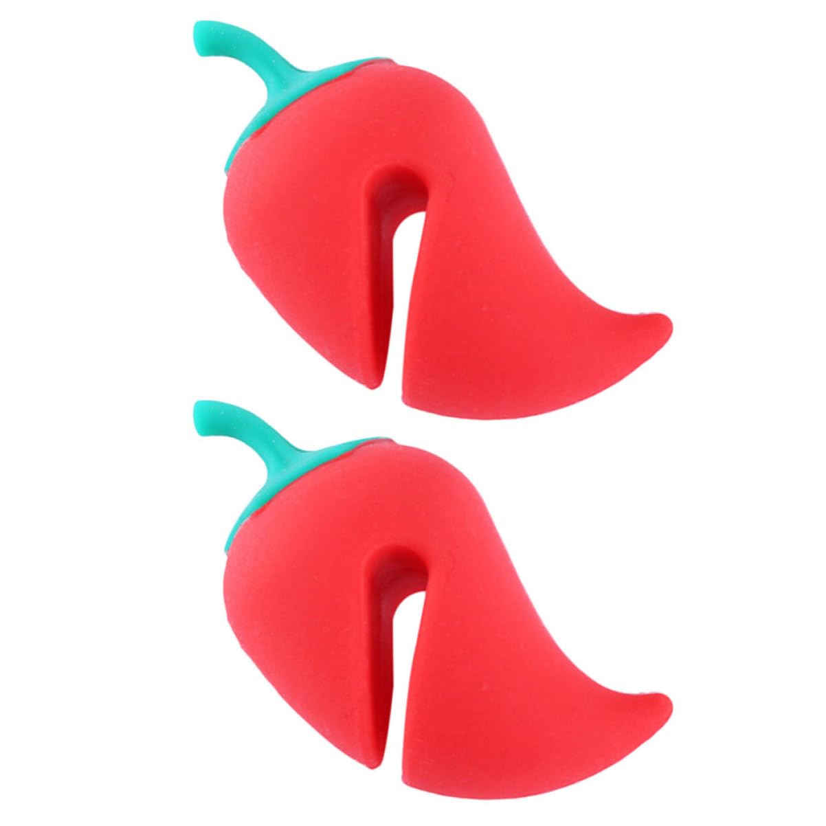 BRIGHTFUFU 2pcs Lid Lifter Kitchen Gadgets and Accessories Kitchen Tool Steam Releasers Pepper-shaped Design Spachella Silicone Cooking Utensils Holder Silicone Pot Lid Handle Soup Pot Lid